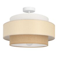 Deckenlampe Stoff Weiß Sandfarben E27 Ø40 cm...