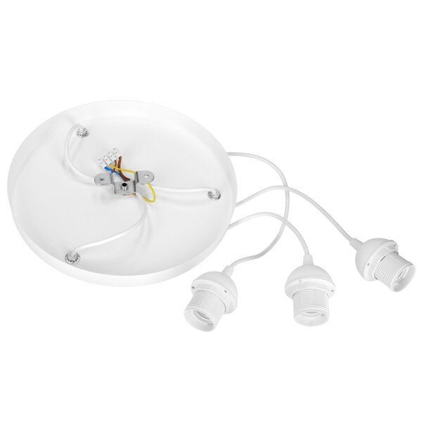 Pendelleuchte Stoff Weiß Sandfarben E27 Ø45 cm