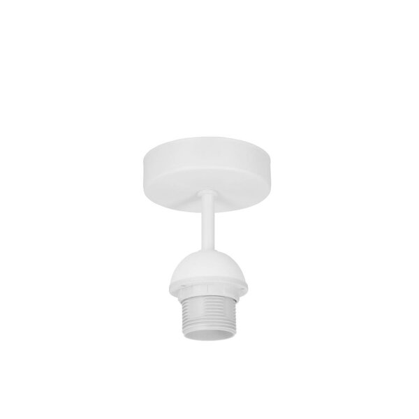 Deckenlampe Stoff Weiß Ecru E27 Ø40 cm gemütlich
