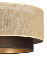 Deckenlampe Stoff Jute Schwarz E27 Ø45 cm wohnlich