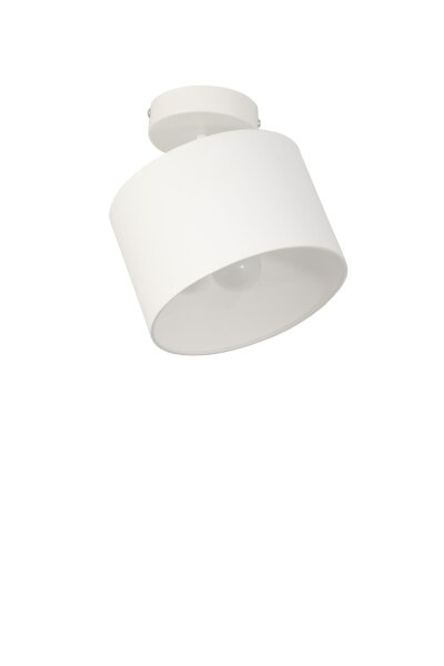 Deckenspot flexibel Stoff Weiß E27 L:18 cm wohnlich