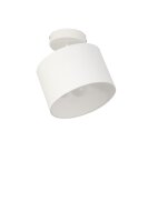 Deckenspot flexibel Stoff Weiß E27 L:18 cm wohnlich
