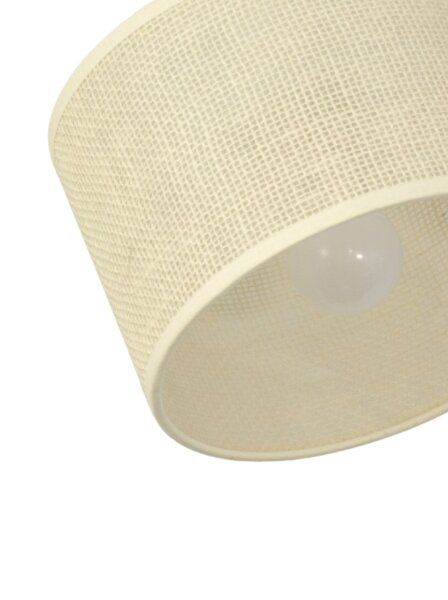Deckenspot verstellbar Stoff Weiß Creme E27 L:18 cm