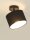 Deckenspot verstellbar Stoff Schwarz Weiß E27 L:18 cm
