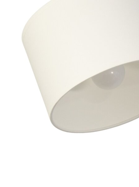 Deckenspot schwenkbar Stoff Weiß E27 L:45 cm wohnlich