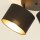 Deckenspot schwenkbar Stoff Schwarz Gold E27 L:45 cm