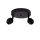 Deckenspot schwenkbar Stoff Schwarz Gold E27 L:45 cm