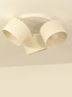 Deckenstrahler verstellbar Stoff Weiß E27 L:45 cm