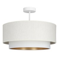 Deckenlampe Samt Weiß Gold E27 Ø45 cm...