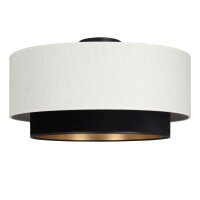 Deckenlampe Samt Schwarz Weiß E27 Ø45 cm...