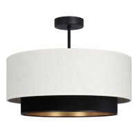 Deckenlampe Stoff Schwarz Weiß E27 Ø45 cm...