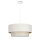 Pendelleuchte Stoff Hellbeige Weiß E27 Ø45 cm
