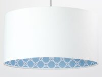 Hängelampe KIRA Weiß Blau Retro rund Esstisch