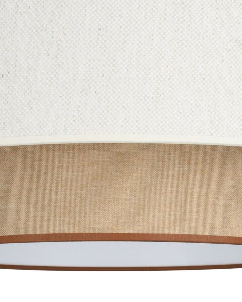 Deckenlampe Stoff Weiß Beige E27 Ø45 cm dekorativ