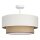 Deckenlampe Stoff Weiß Beige E27 Ø45 cm dekorativ