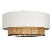 Deckenlampe Wiener Geflecht Weiß E27 Ø45 cm...
