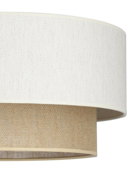 Deckenlampe blendarm Jute Weiß Beige E27 Ø45 cm