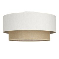 Deckenlampe blendarm Jute Weiß Beige E27 Ø45 cm