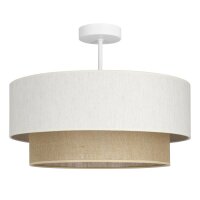 Deckenlampe Jute Weiß Beige E27 Ø45 cm...