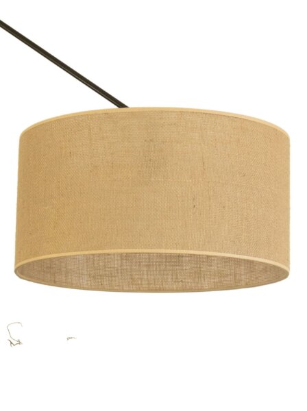Deckenlampe verstellbar Stoff Schwarz Beige E27 Ø40 cm