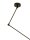 Deckenlampe verstellbar Stoff Schwarz Beige E27 Ø40 cm