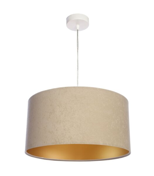Wohnzimmerlampe Esstischleuchte Beige Gold Stoff
