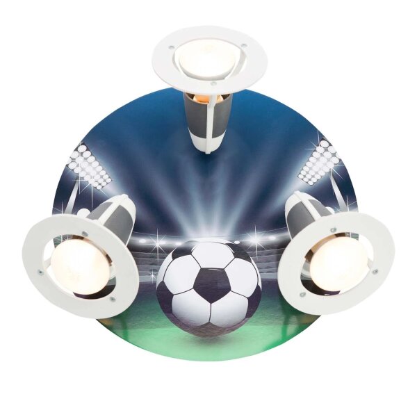Kinderlampe Decke Fußball Ø 29 cm klein rund schwenkbar