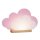 LED Tischleuchte dimmbar B: 35 cm Wolke Rosa Wei&szlig; Kinder