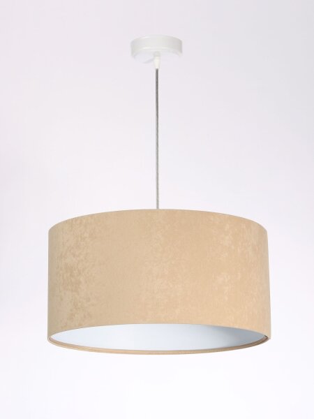 Pendelleuchte AYLMER Beige Weiß Retro rund Esstisch