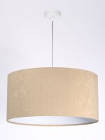 Hängeleuchte AYLMER Beige Weiß Retro rund...