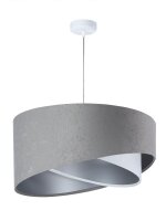 Pendellampe Esstisch rund Grau Wei&szlig; Silber &Oslash;50cm