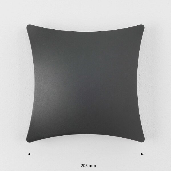 LED Wandlampe außen Schwarz Modern B: 20 cm