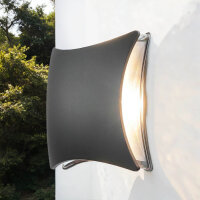 LED Wandlampe au&szlig;en Schwarz Modern B: 20 cm