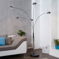 Retro Lampe Designerleuchte 200cm flexibel Silber