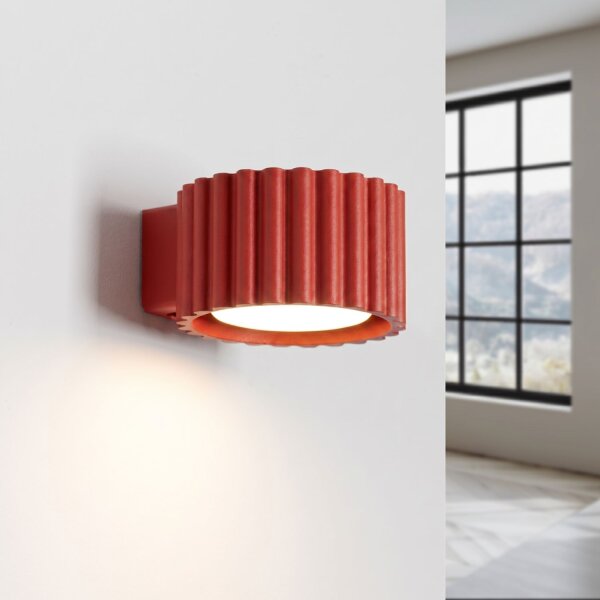 Wandleuchte Aluminium Rot GX53 B:10 cm blendarm