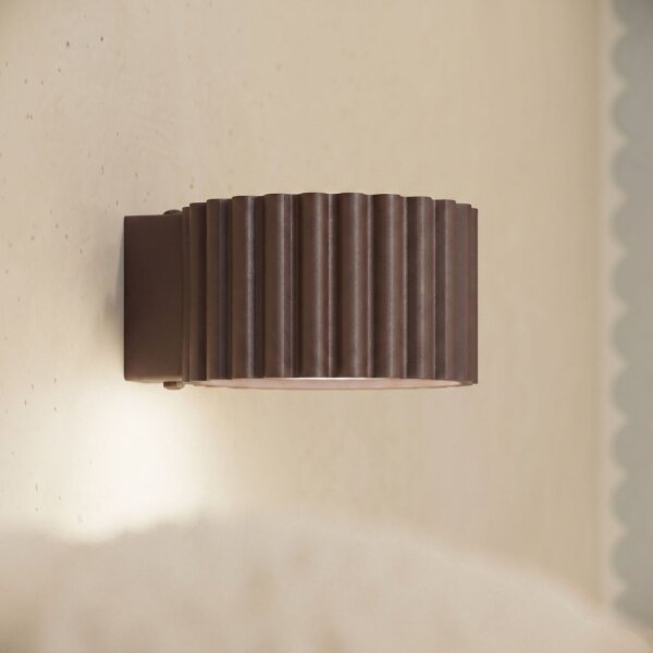 Wandlampe Aluminium Braun GX53 B:10 cm blendarm