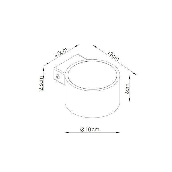 Wandlampe Aluminium Braun GX53 T:12 cm modern