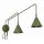 Wandlampe mit Schalter Stahl Olivgrün E14 H:30 cm