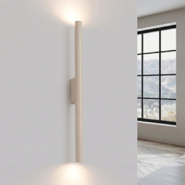Wandlampe Up Down Stahl Taupe G9 H:50 cm indirekt