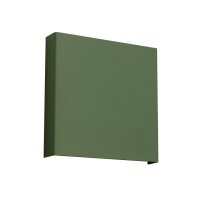 Wandleuchte Stahl Olivgr&uuml;n G9 H:15 cm blendarm