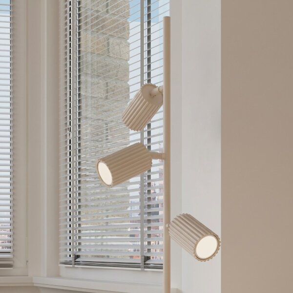 Stehlampe verstellbar Aluminium Beige GU10 H:155 cm