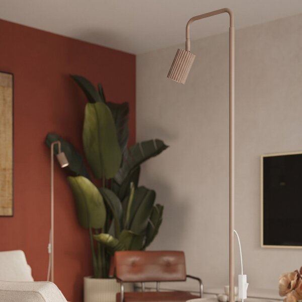Stehleuchte schwenkbar Aluminium Taupe GU10 H:160 cm