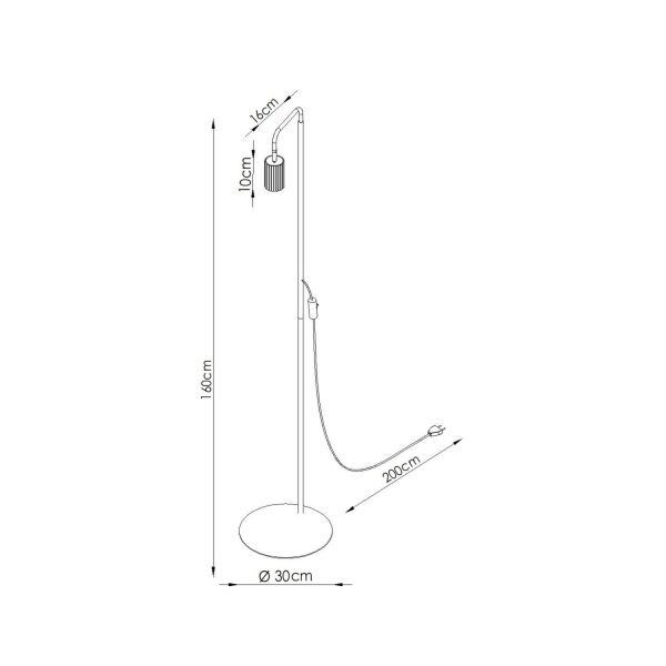 Stehleuchte flexibel Aluminium Ockerrot GU10 H:160 cm