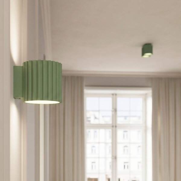 Deckenleuchte Aluminium Salbei GU10 L:21 cm wohnlich