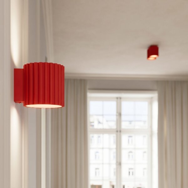 Deckenlampe Aluminium Rot GX53 Ø10 cm modern rund