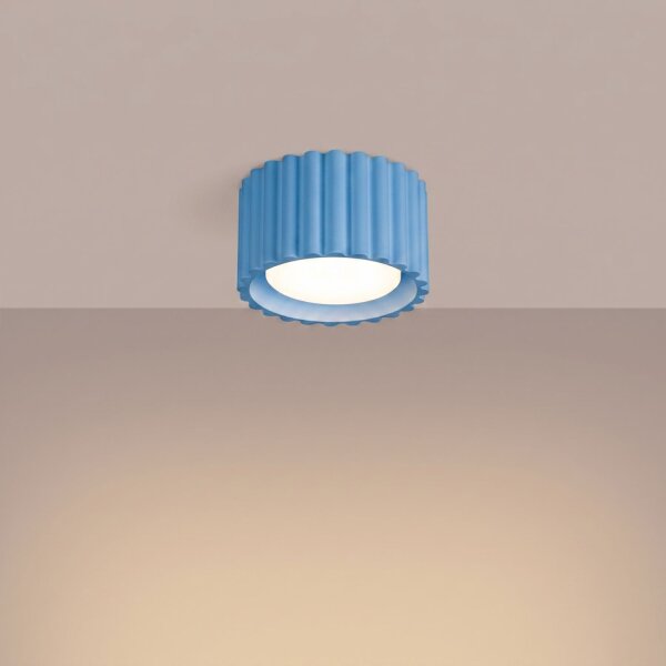 Deckenlampe Aluminium Hellblau GX53 Ø10 cm modern