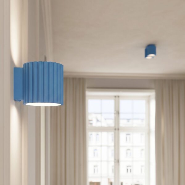 Deckenleuchte Aluminium Hellblau GX53 L:21 cm