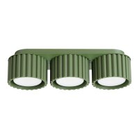 Deckenlampe 3-flammig Aluminium Olivgr&uuml;n GX53 L:32,5 cm