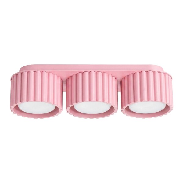 Deckenlampe 3-flammig Aluminium Rosa GX53 L:32,5 cm