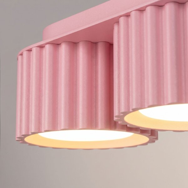 Deckenlampe 3-flammig Aluminium Rosa GX53 L:32,5 cm